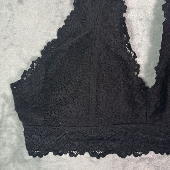 NWT New Rene Rofe Black Lace Halter Soft Cup Bra Size Small - Picture 5 of 9